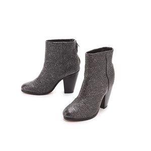 [Rag & Bone] Glitter Gunmetal Booties Size 7